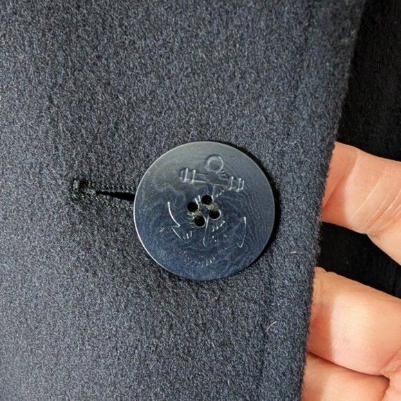 Brand New L.L. Bean Wool Cashmere Blend Women's Dark Navy Peacoat Size 14P - Picture 7 of 9